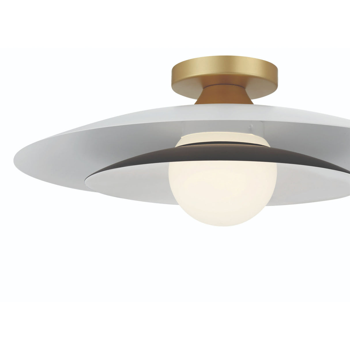 Yates LED Flush Mount 18", Matte White