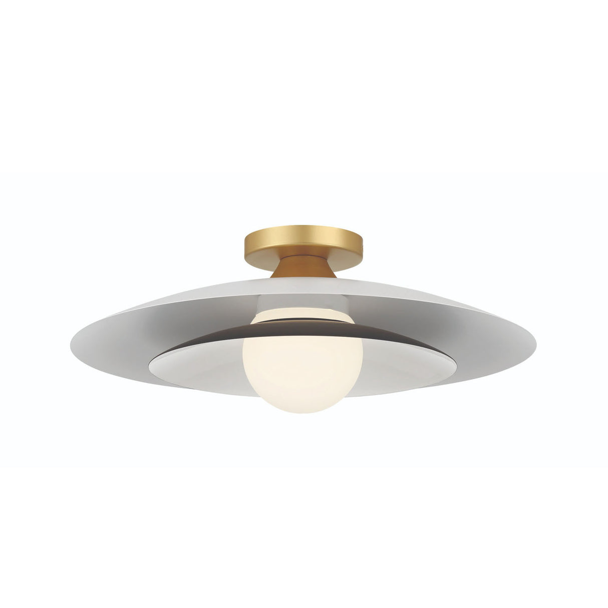 Yates LED Flush Mount 18", Matte White