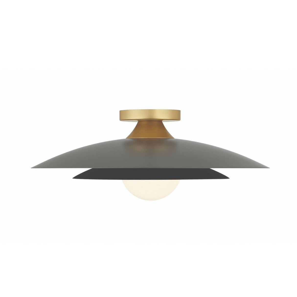 Yates LED Flush Mount 18", Matte Grey