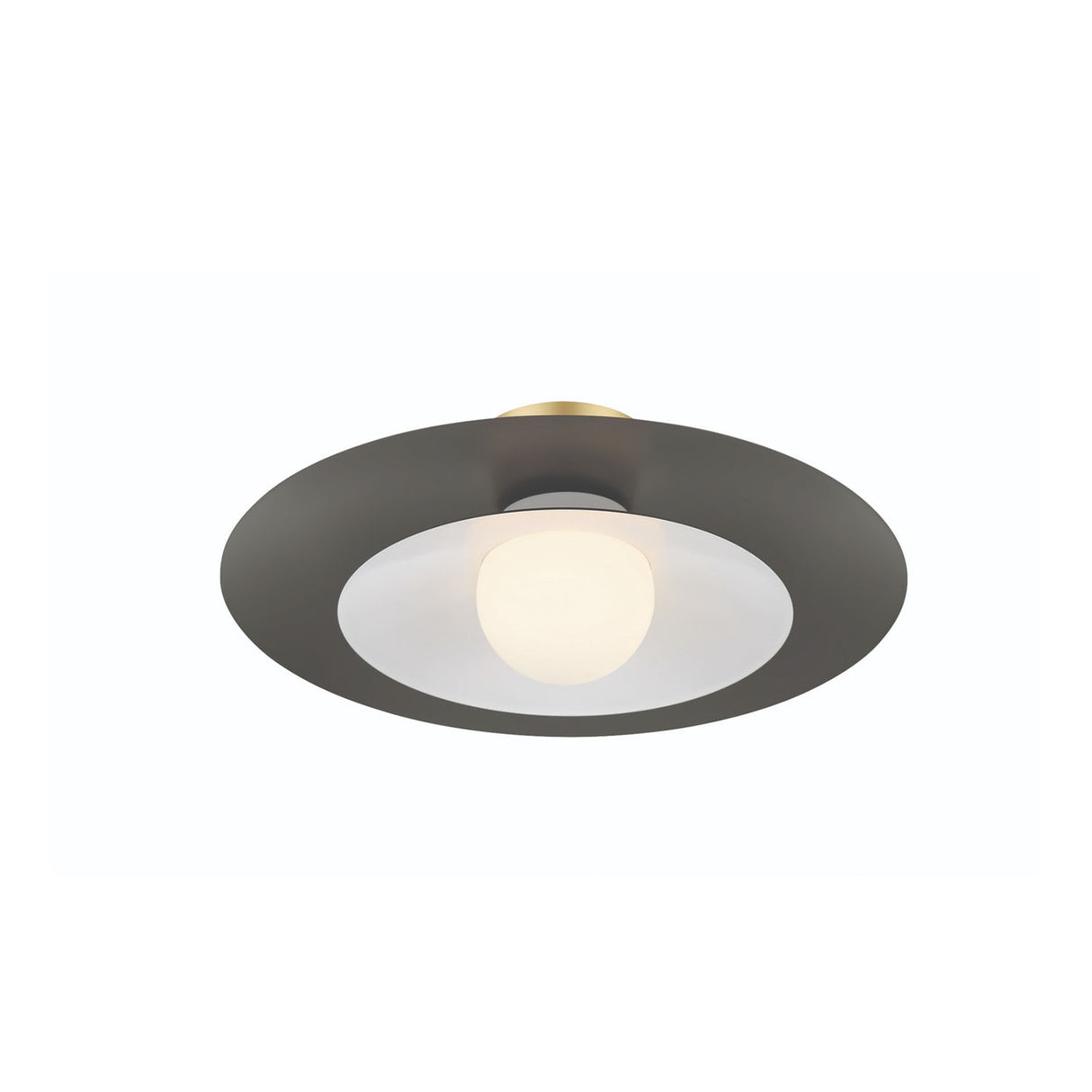 Yates LED Flush Mount 18", Matte Grey