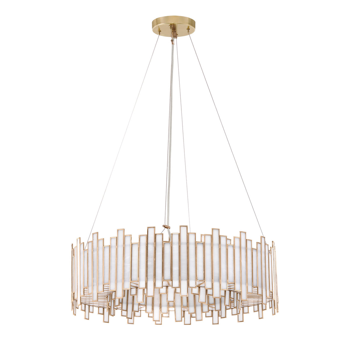 Colette 8 Light Chandelier 28", Antique Brass