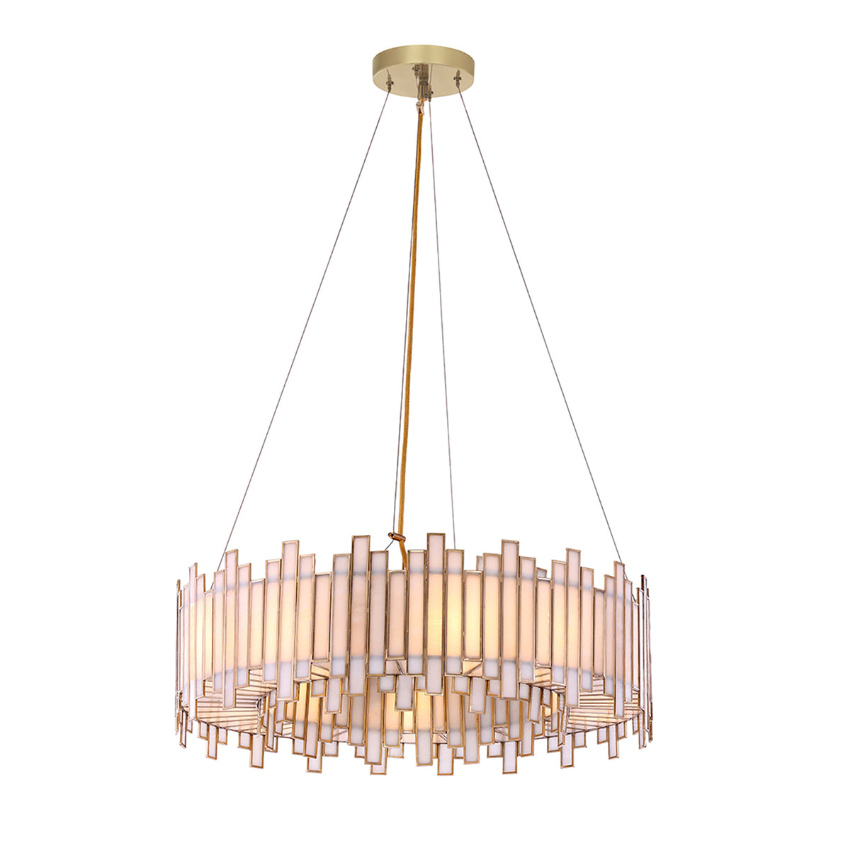 Colette 8 Light Chandelier 28", Antique Brass