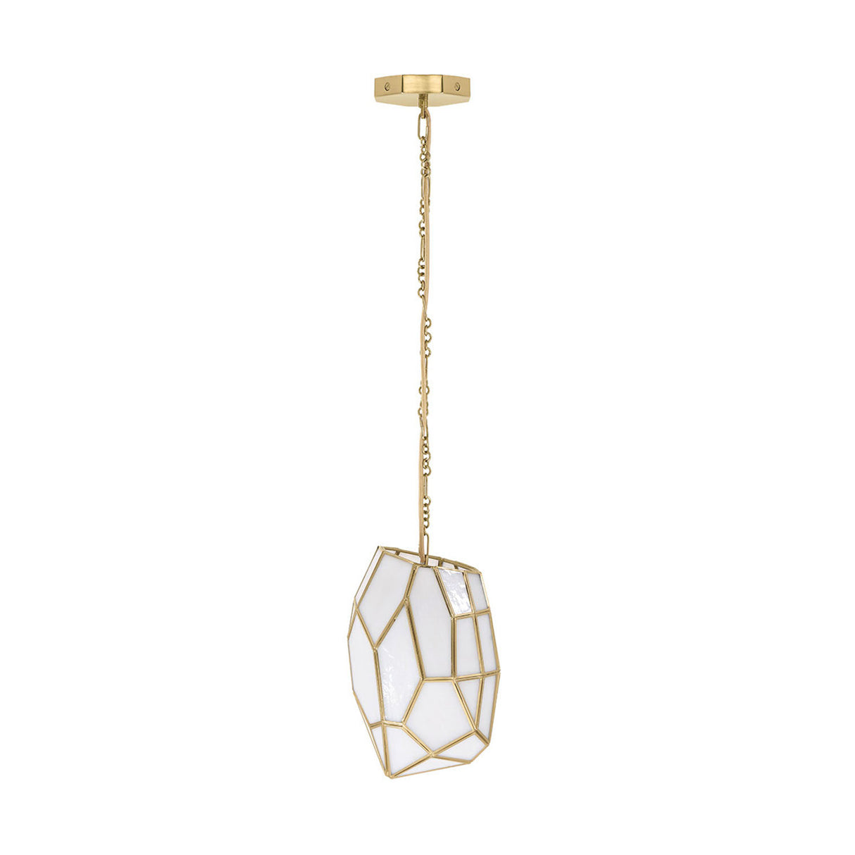 Calla Pendant 13", Antique Brass