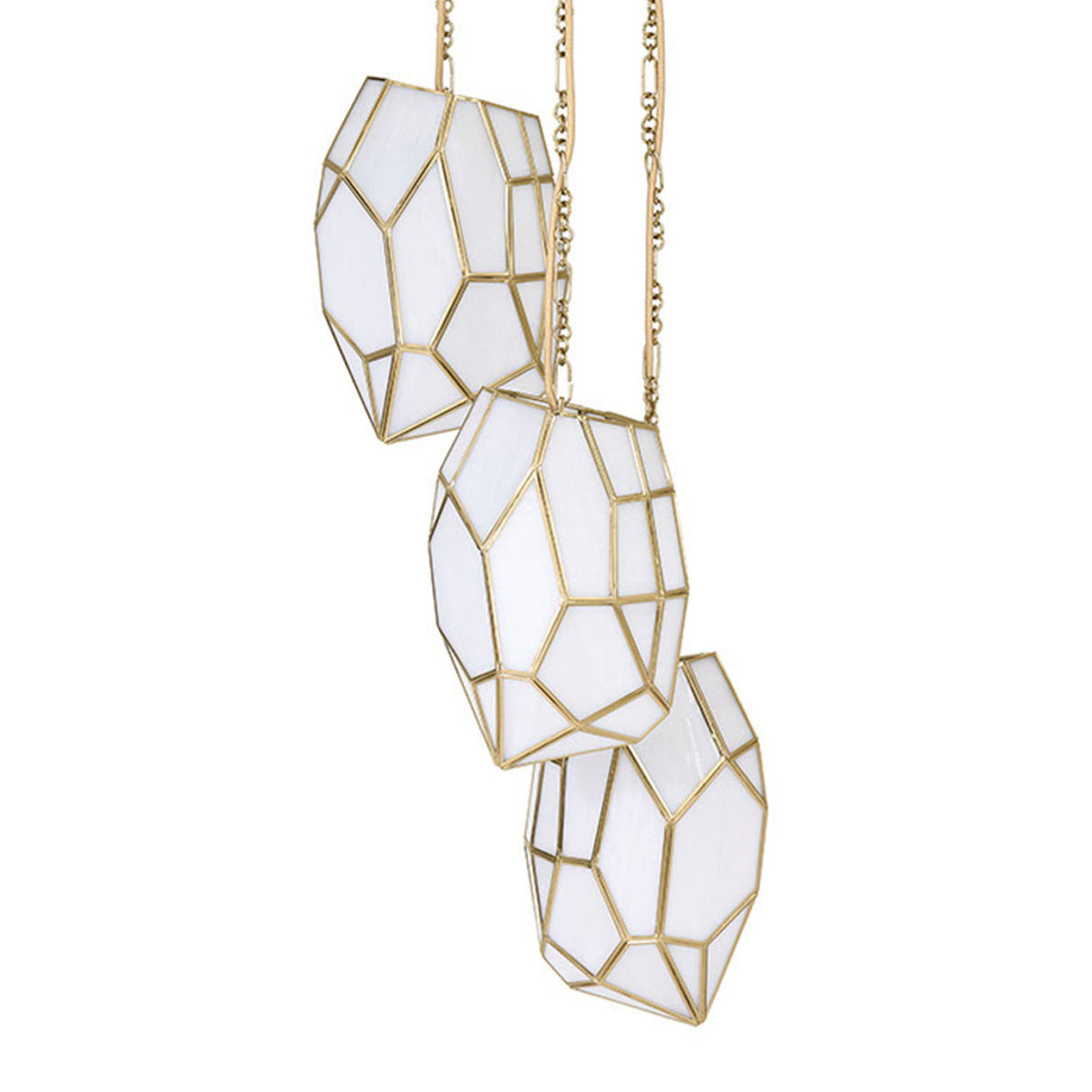 Calla 3 Light Chandelier 18", Antique Brass