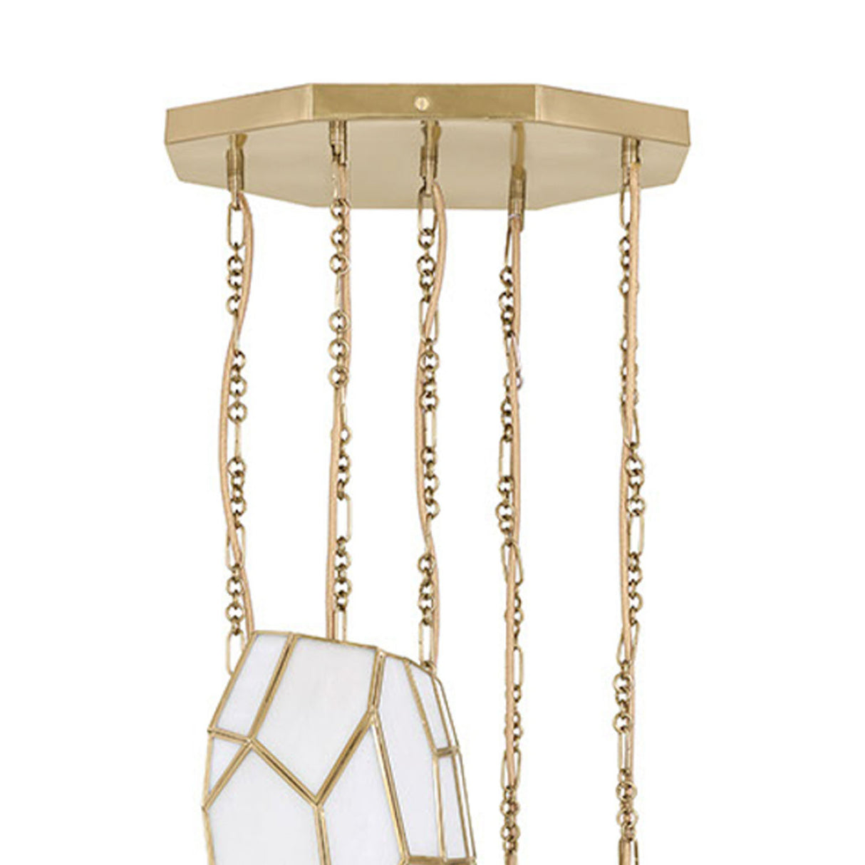 Calla 5 Light Chandelier 24", Antique Brass