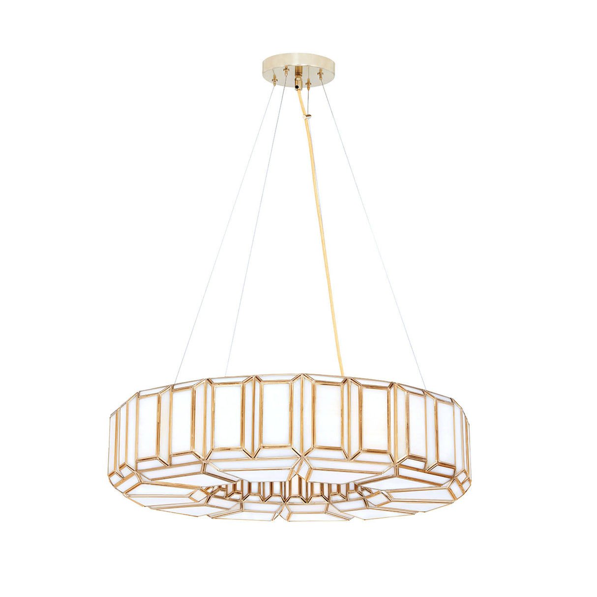 Camille 8 Light Chandelier 28", Antique Brass