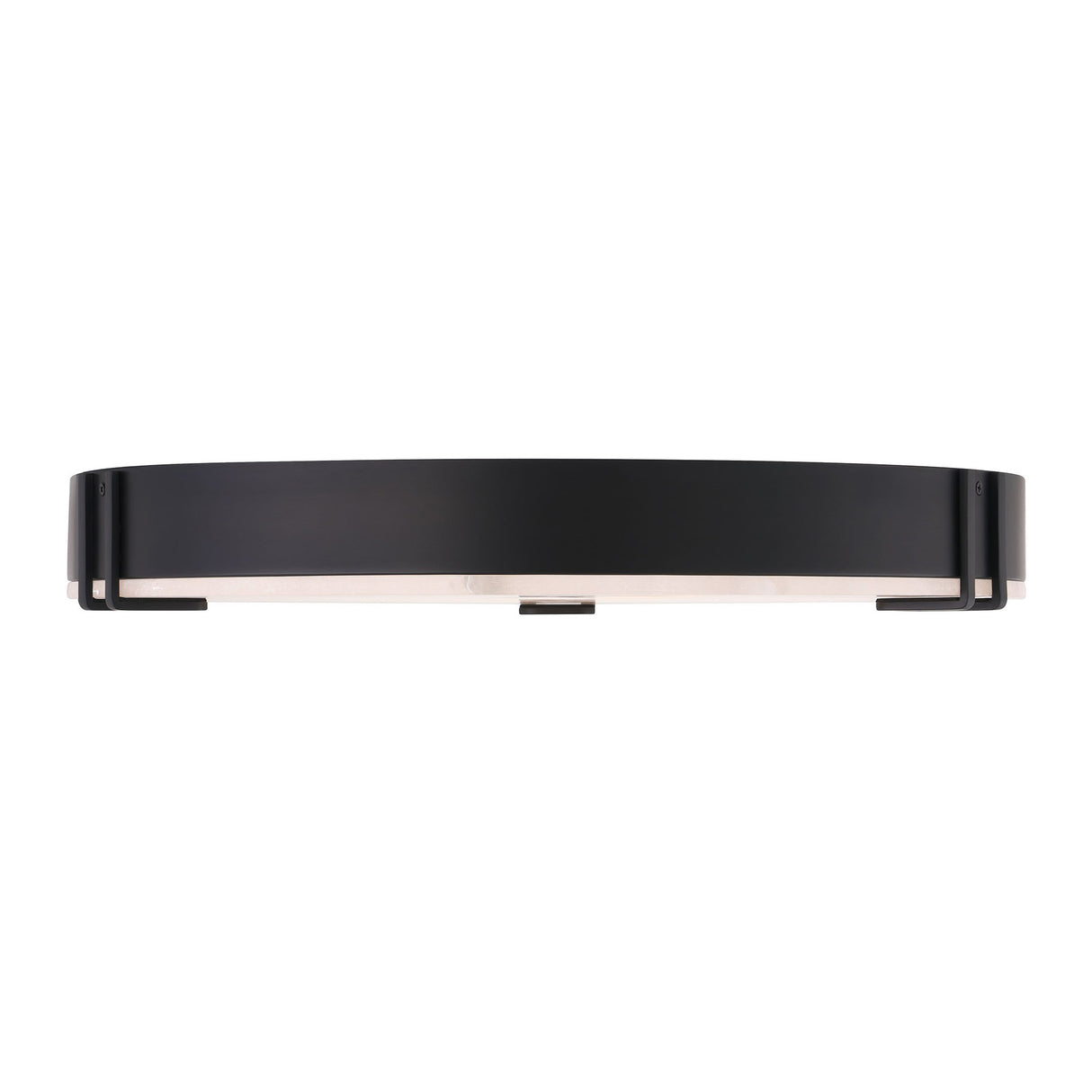 Inez LED Flush Mount 22", Matte Black and Alabaster