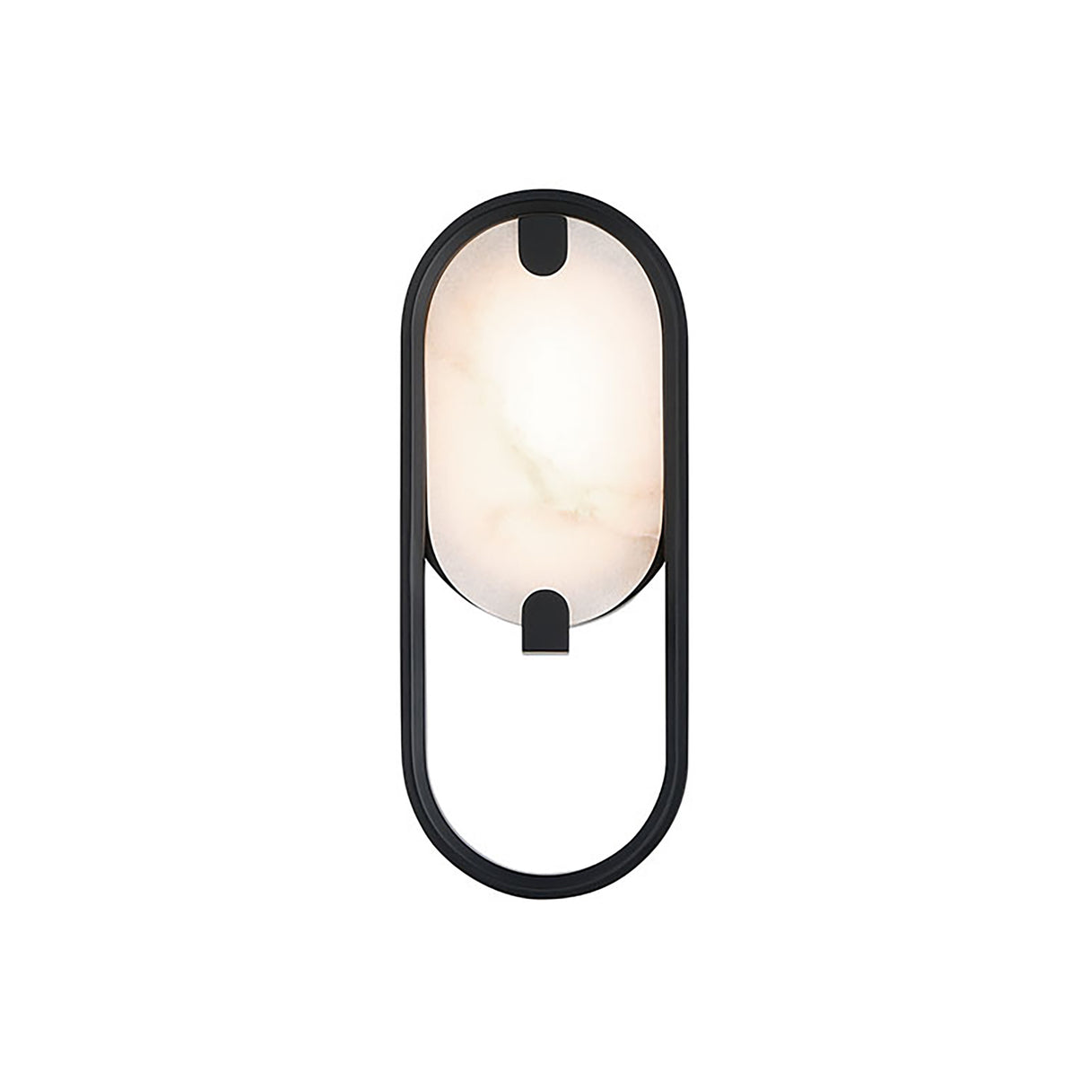 Inez LED Wall Sconce 11", Matte Black and Alabaster