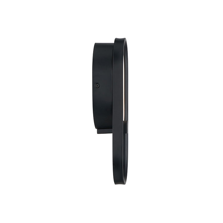 Inez LED Wall Sconce 11", Matte Black and Alabaster