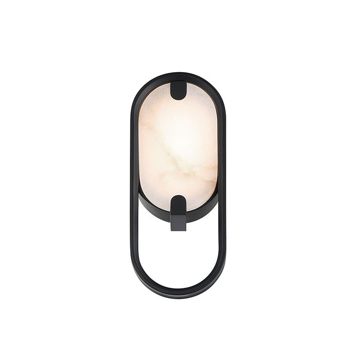 Inez LED Wall Sconce 11", Matte Black and Alabaster