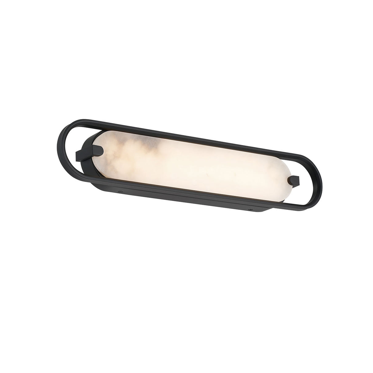 Inez LED Wall Sconce 24", Matte Black and Alabaster