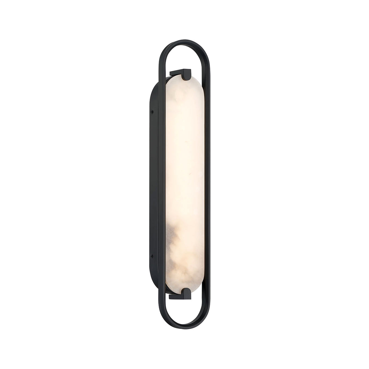 Inez LED Wall Sconce 24", Matte Black and Alabaster