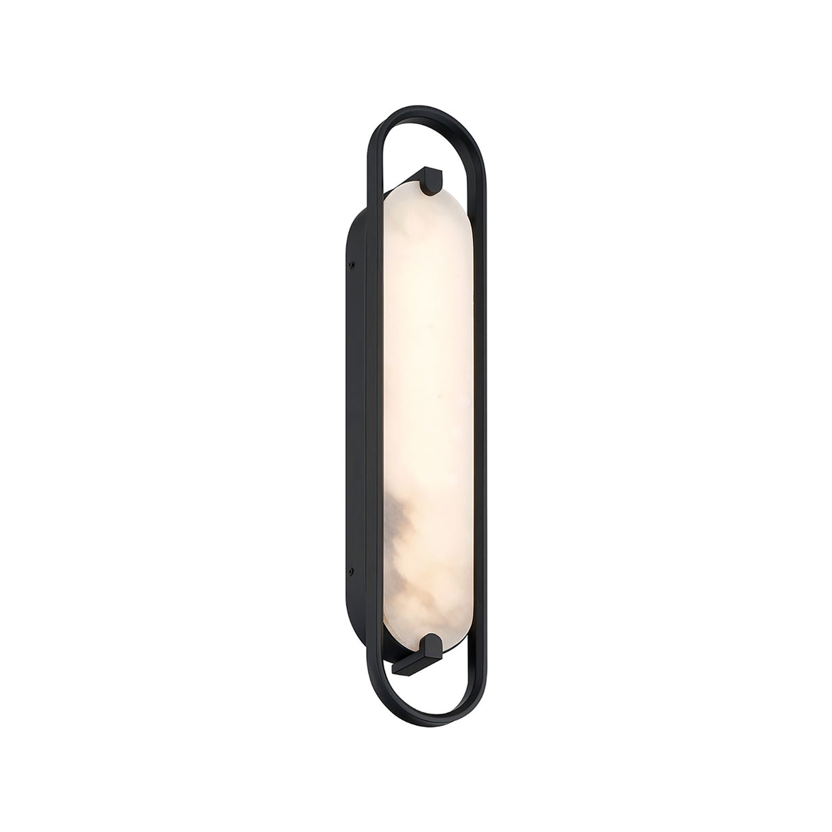 Inez LED Wall Sconce 24", Matte Black and Alabaster