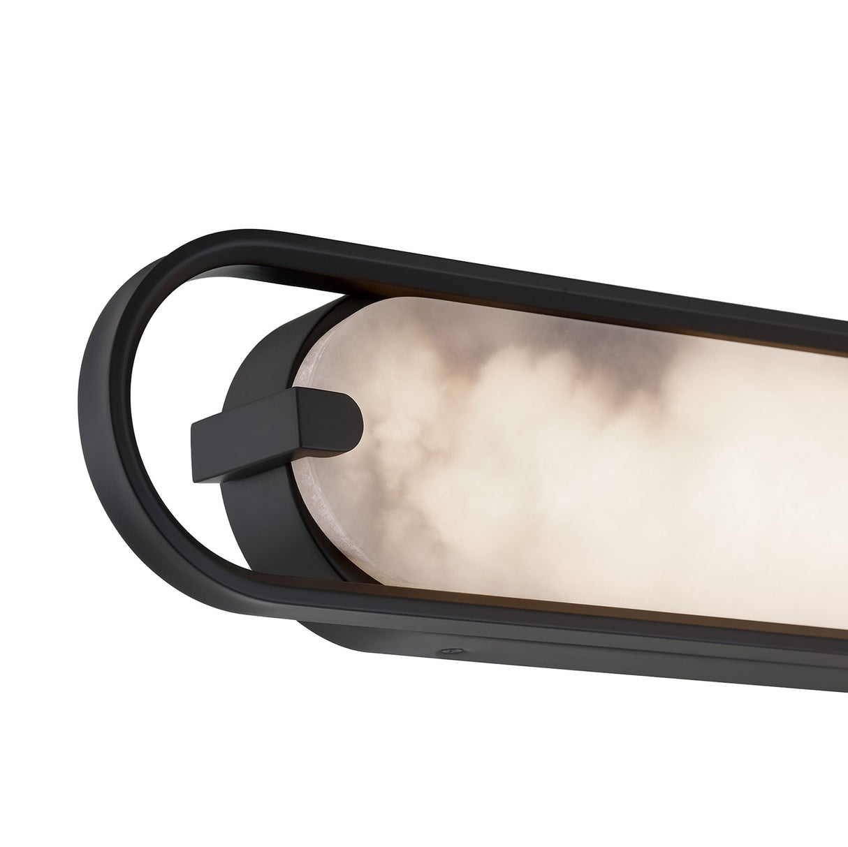 Inez LED Wall Sconce 24", Matte Black and Alabaster