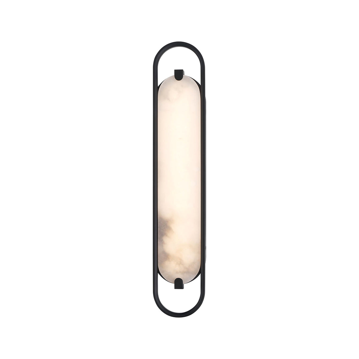 Inez LED Wall Sconce 24", Matte Black and Alabaster