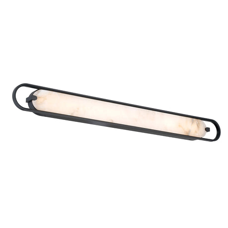 Inez LED Wall Sconce 46", Matte Black and Alabaster