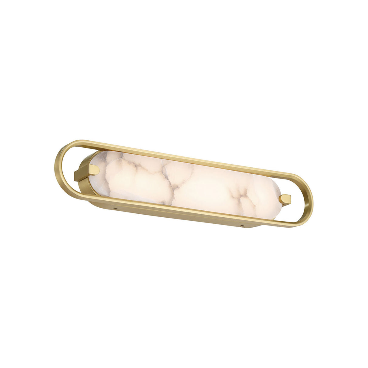 Inez LED Wall Sconce 24", Brass and Alabaster