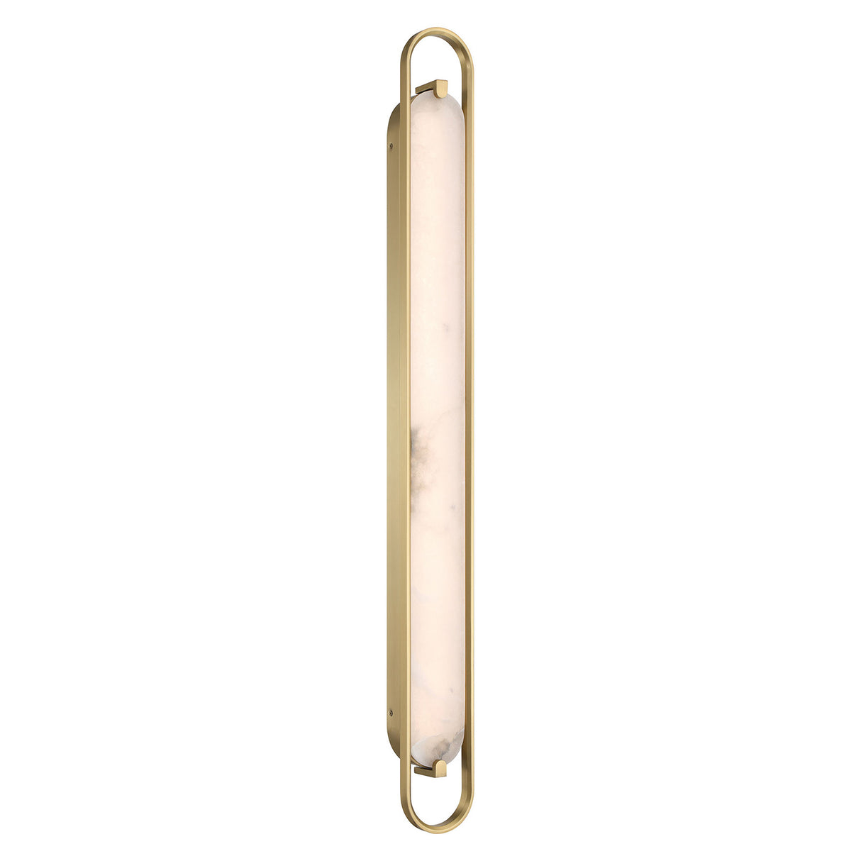 Inez LED Wall Sconce 46", Brass and Alabaster