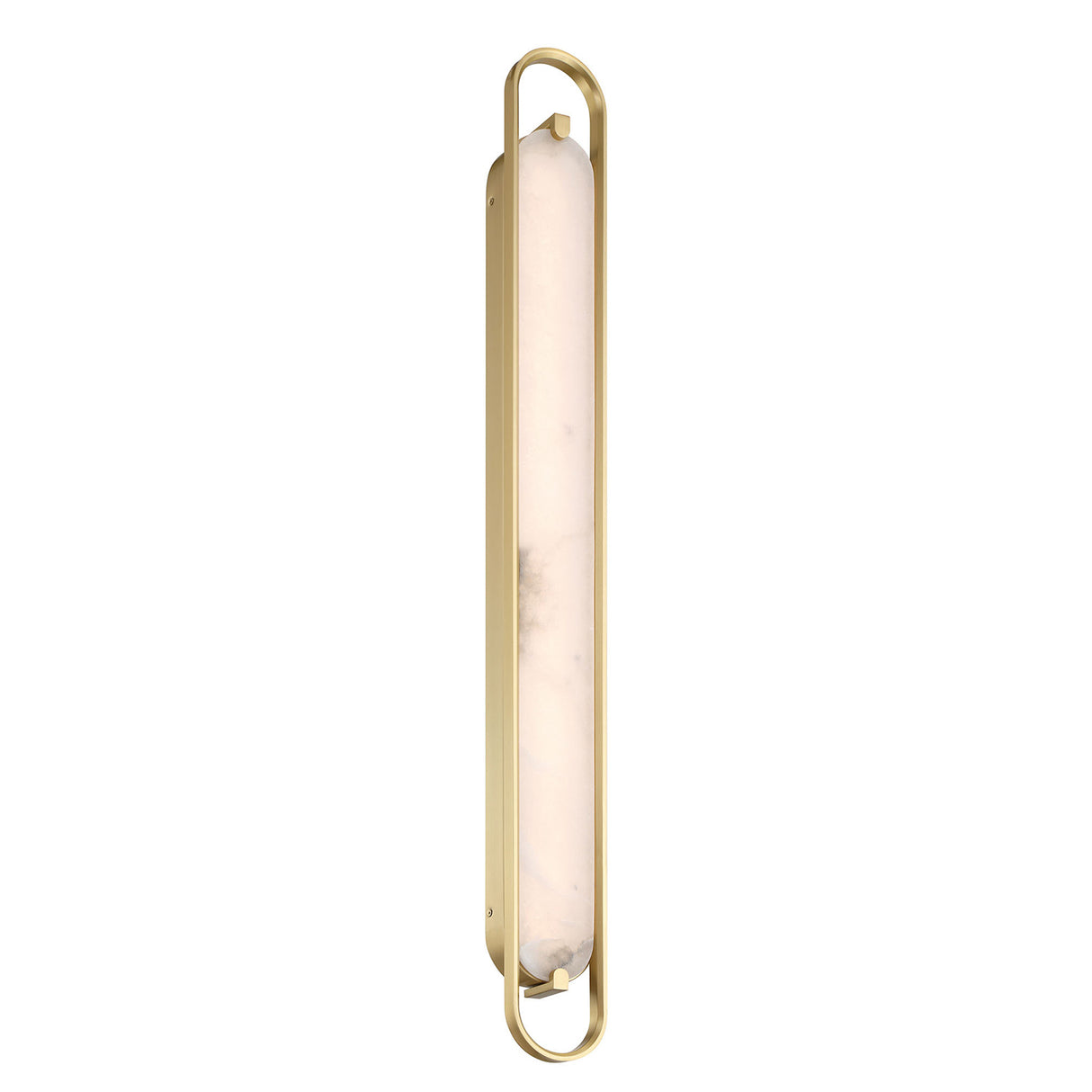 Inez LED Wall Sconce 46", Brass and Alabaster