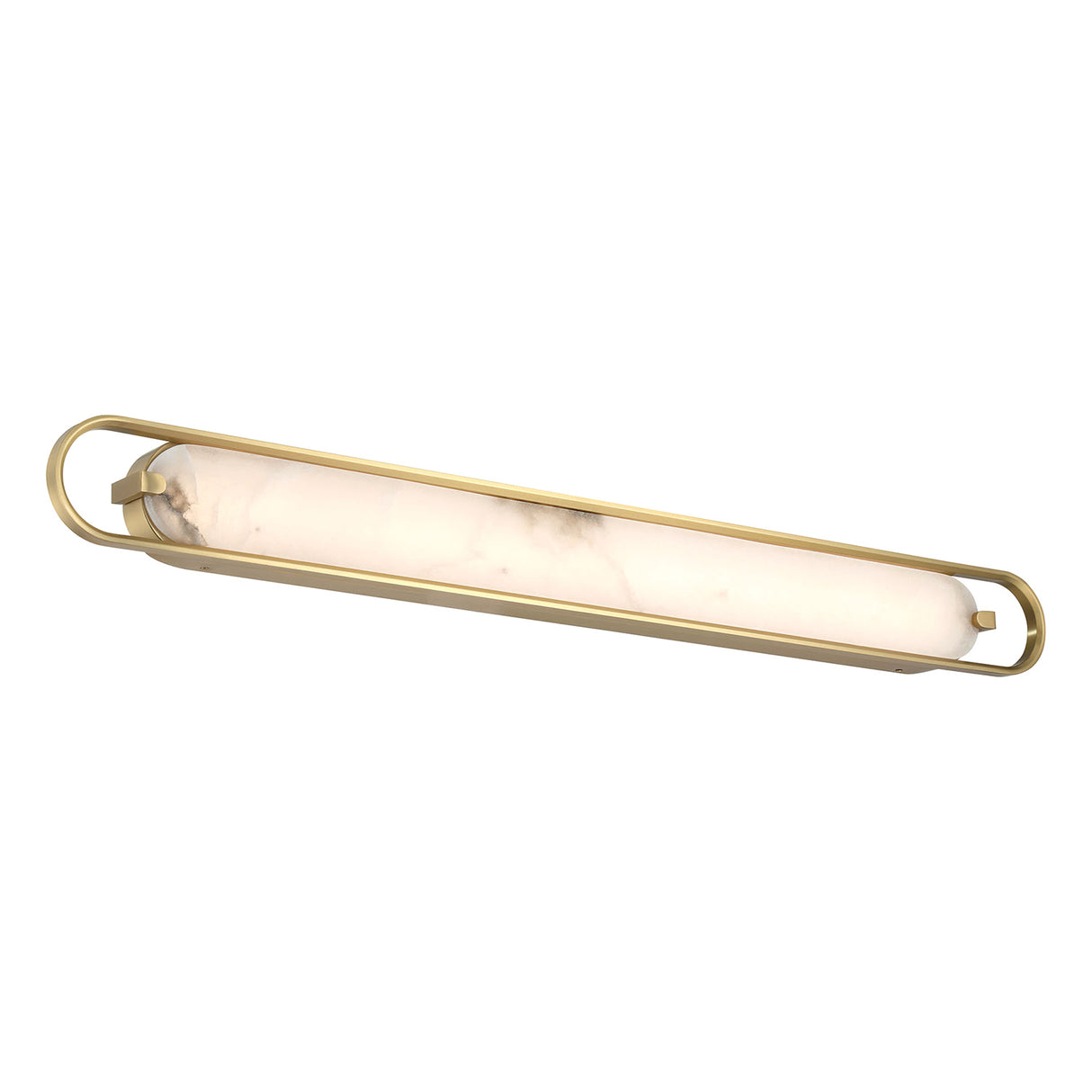 Inez LED Wall Sconce 46", Brass and Alabaster