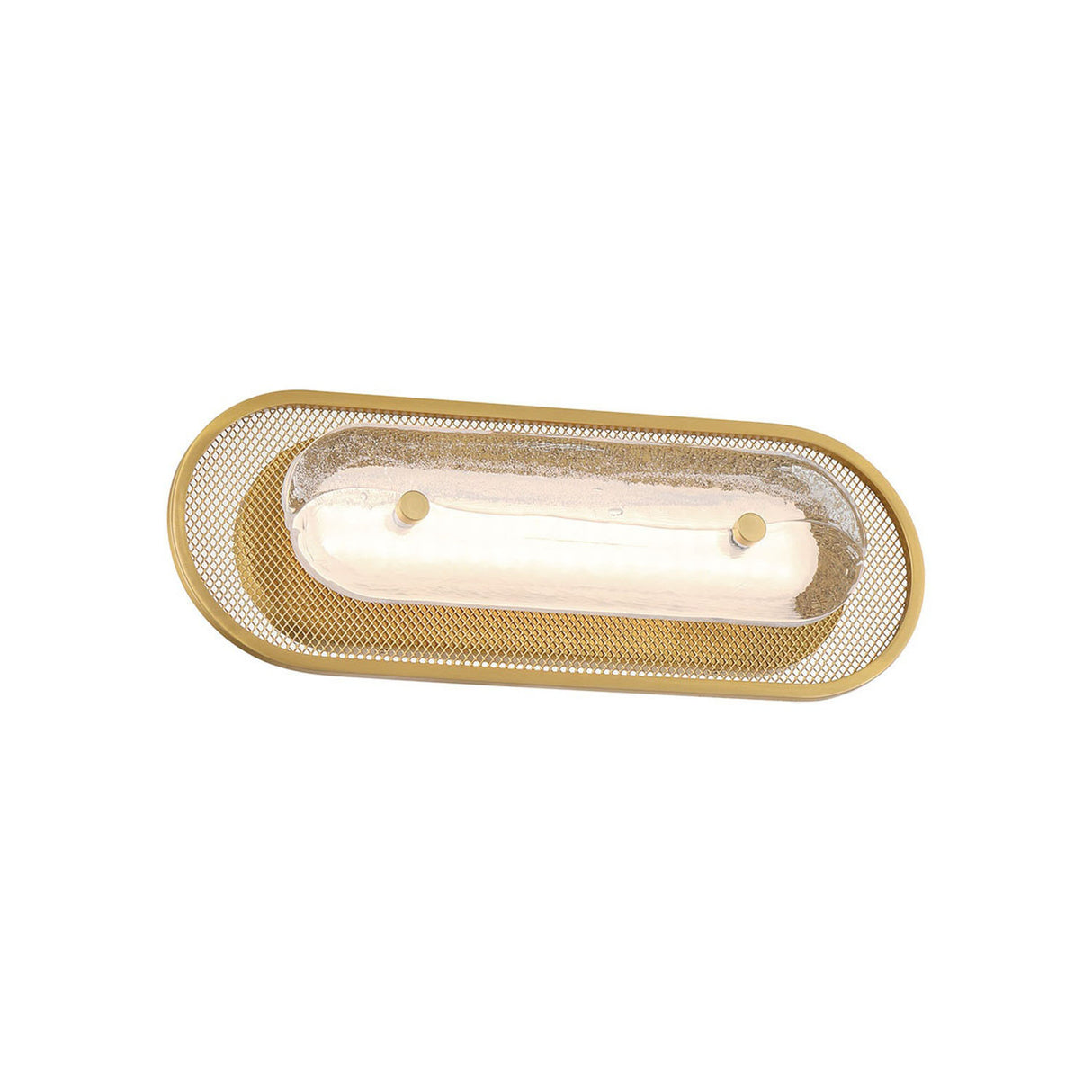 Vance LED Wall Sconce 16", Brass and Textured Glass