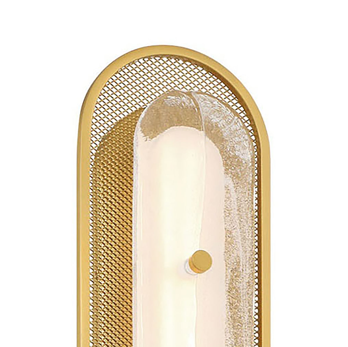 Vance LED Wall Sconce 22", Brass and Textured Glass