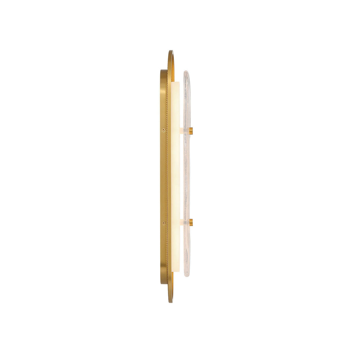 Vance LED Wall Sconce 22", Brass and Textured Glass