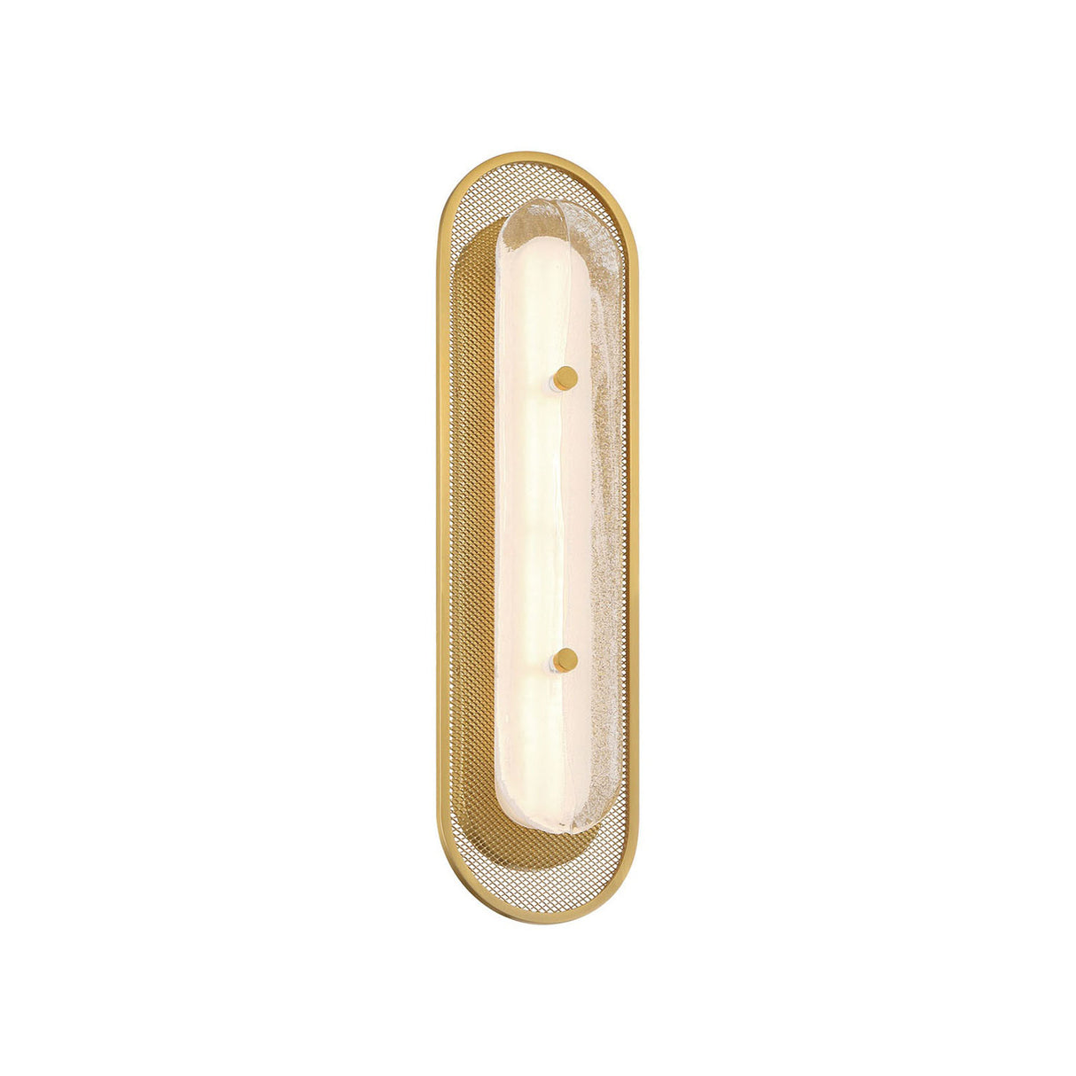 Vance LED Wall Sconce 22", Brass and Textured Glass