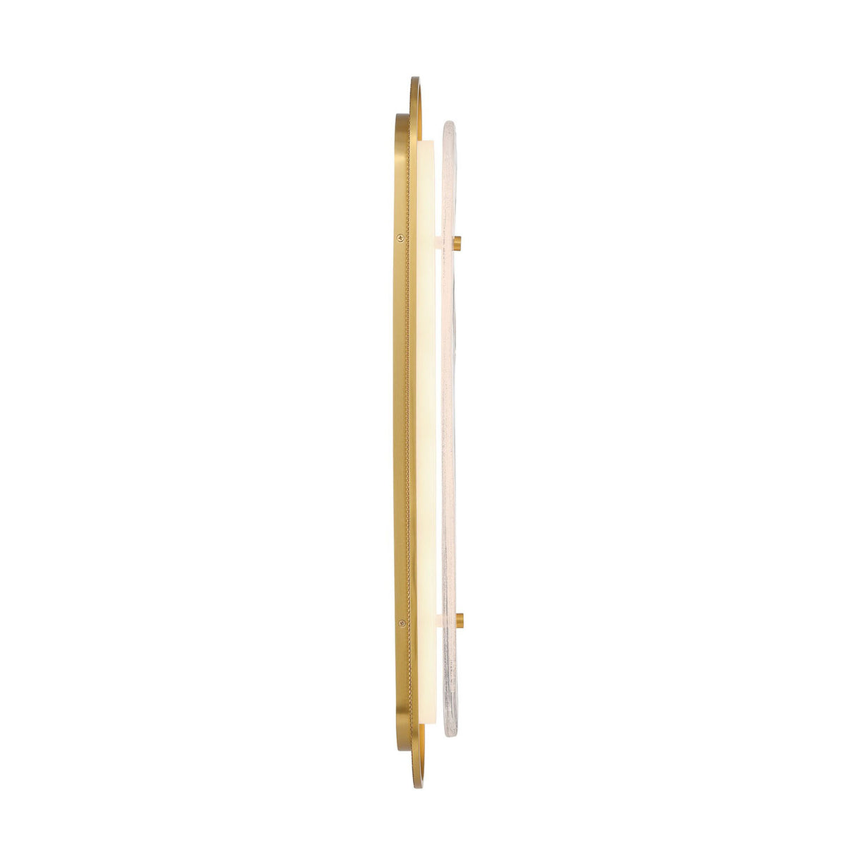 Vance LED Wall Sconce 30", Brass and Textured Glass