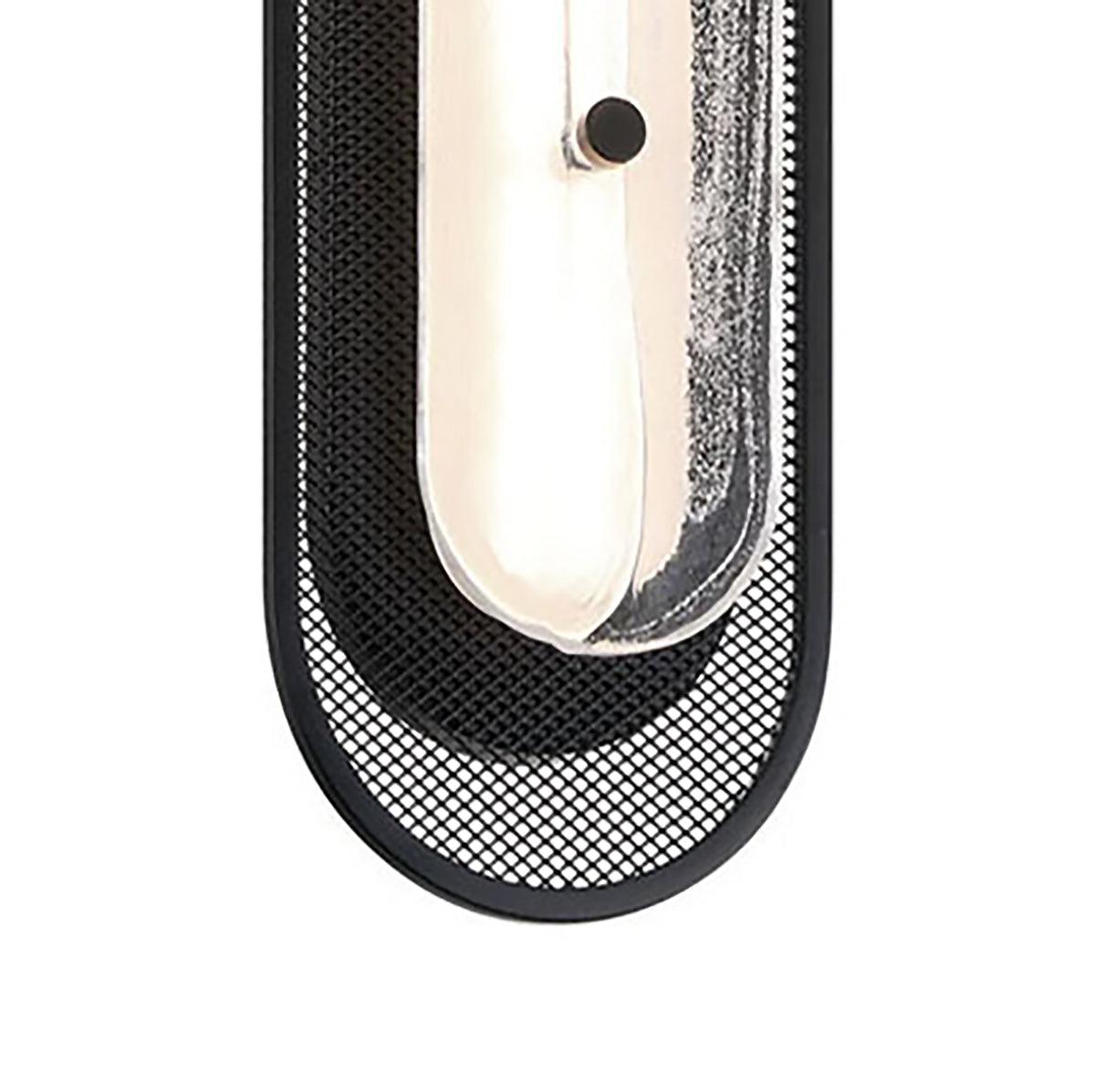 Vance LED Wall Sconce 30", Matte Black and Textured Glass