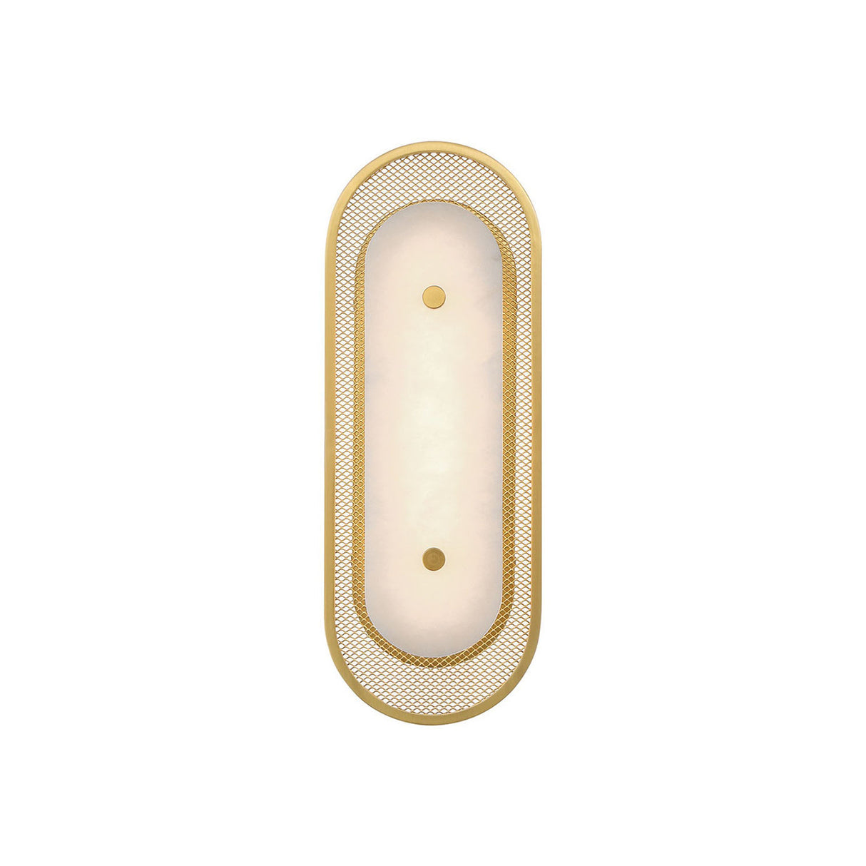 Vance LED Wall Sconce 16", Brass and Alabaster