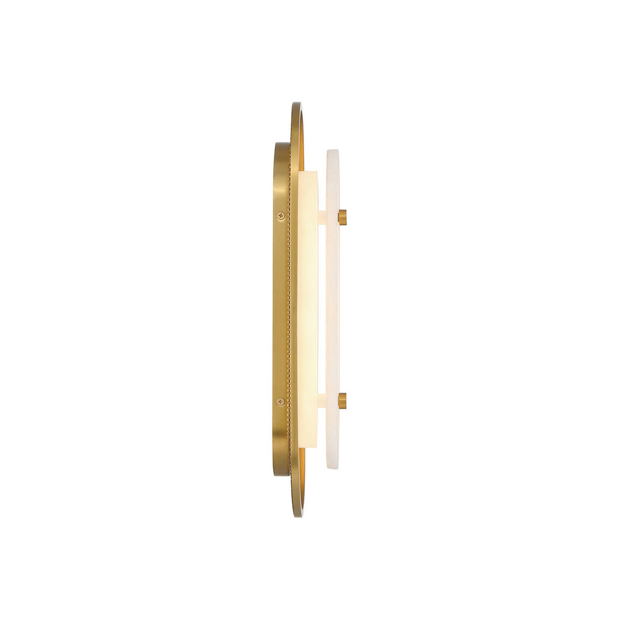 Vance LED Wall Sconce 16", Brass and Alabaster