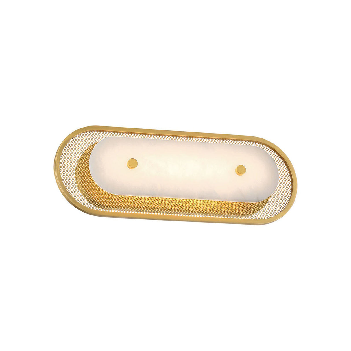 Vance LED Wall Sconce 16", Brass and Alabaster