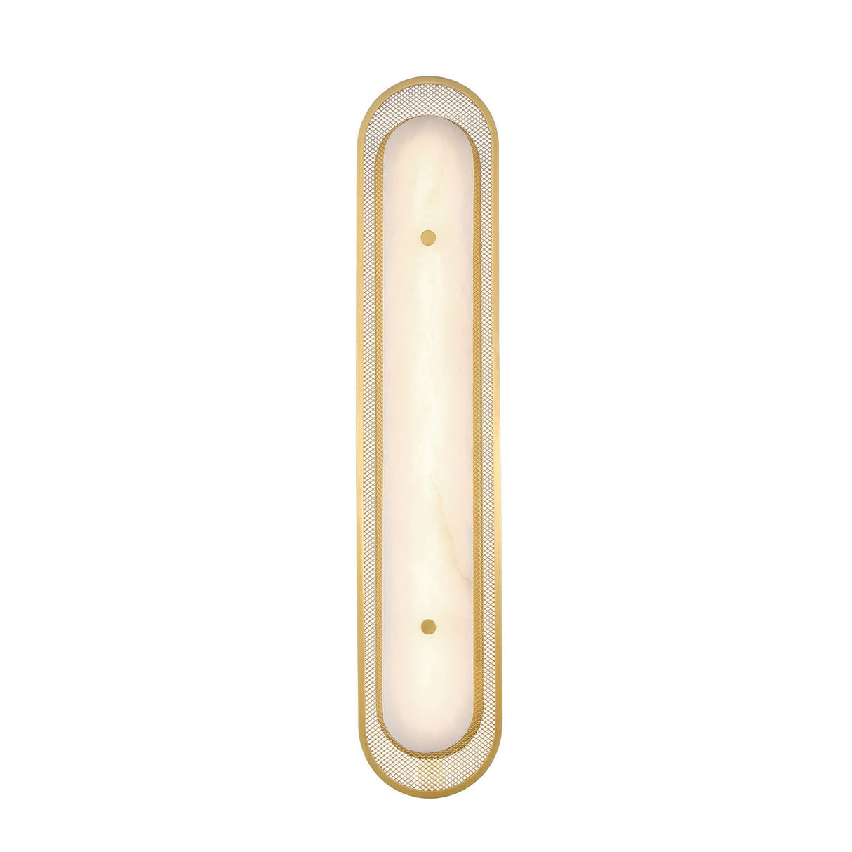 Vance LED Wall Sconce 30", Brass and Alabaster