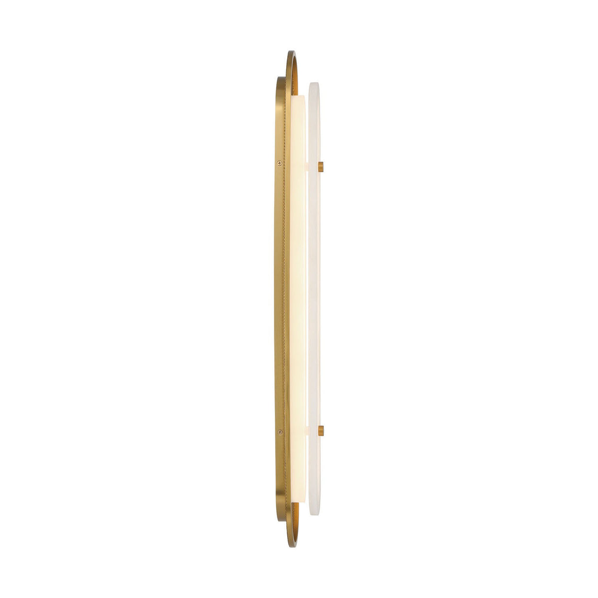 Vance LED Wall Sconce 30", Brass and Alabaster
