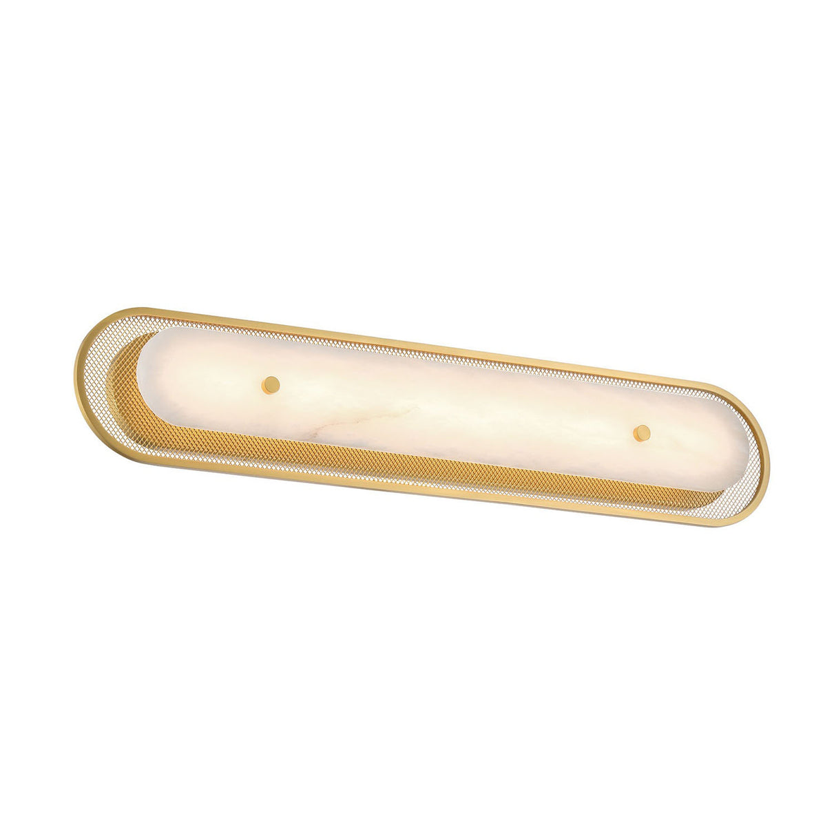 Vance LED Wall Sconce 30", Brass and Alabaster