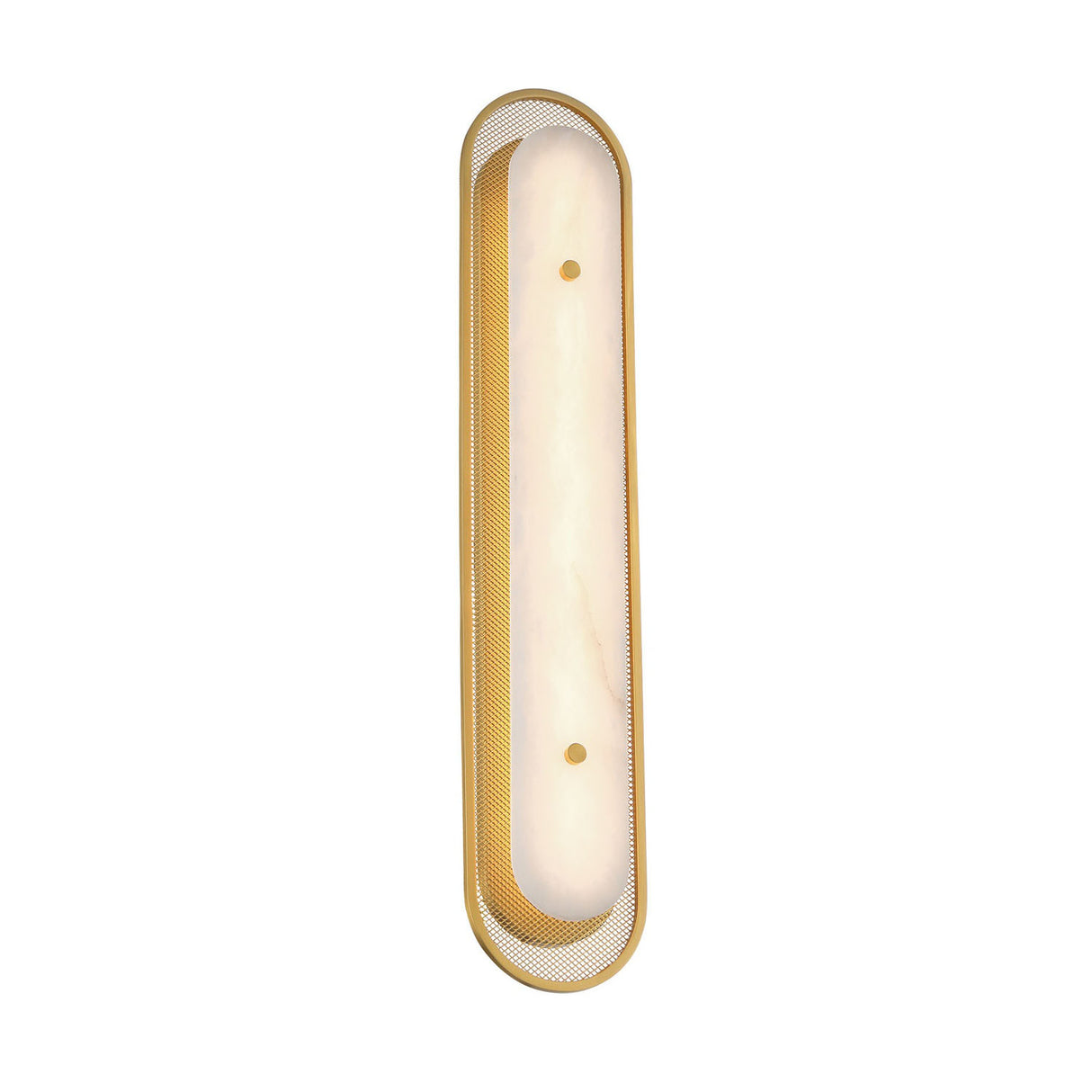 Vance LED Wall Sconce 30", Brass and Alabaster