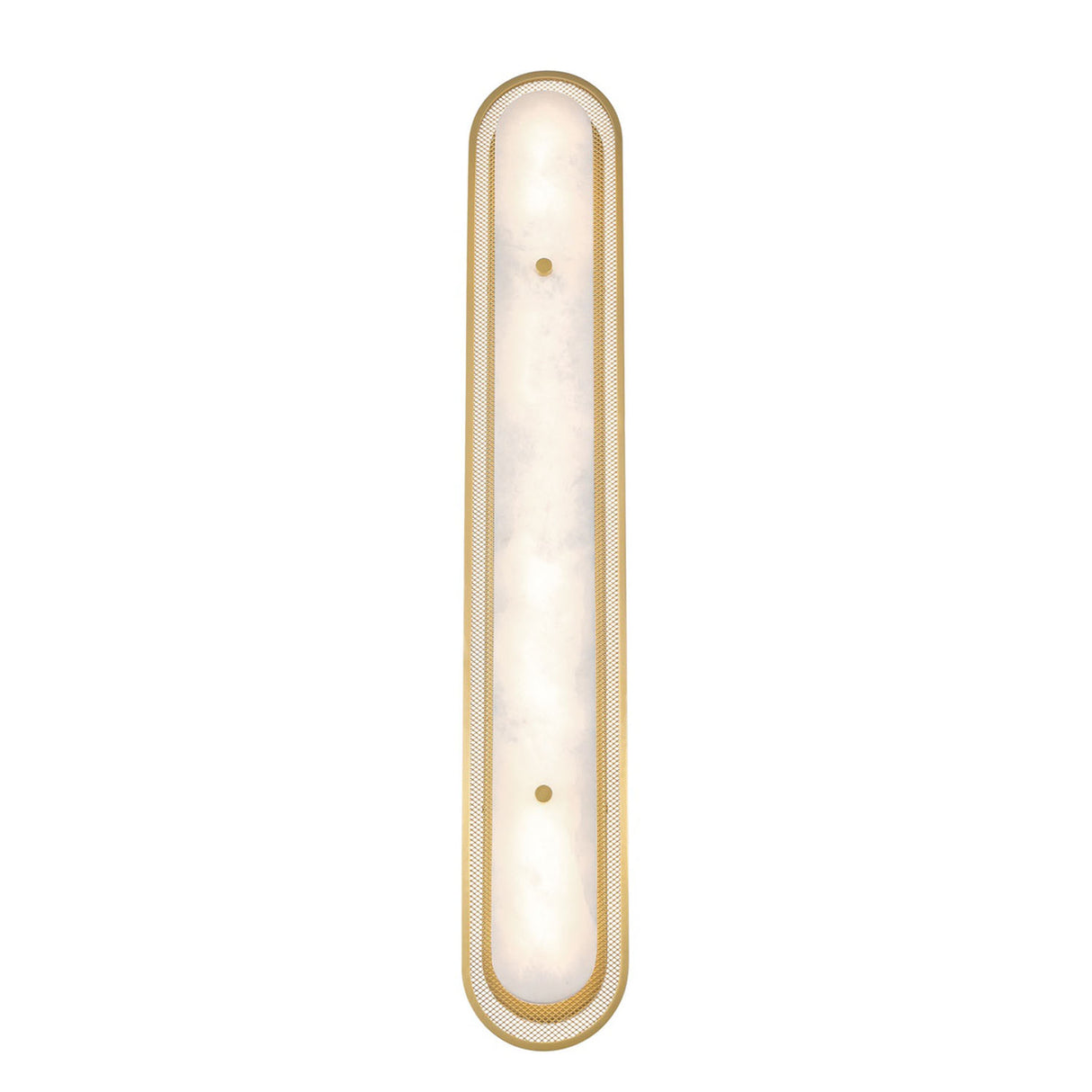 Vance LED Wall Sconce 38", Brass and Alabaster