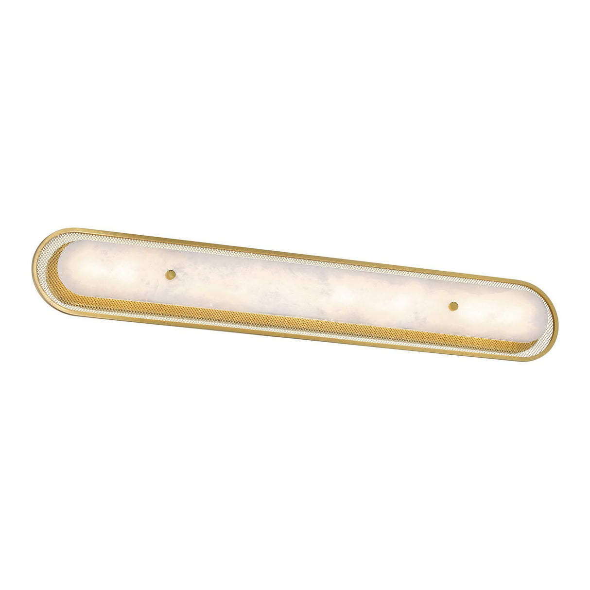 Vance LED Wall Sconce 38", Brass and Alabaster