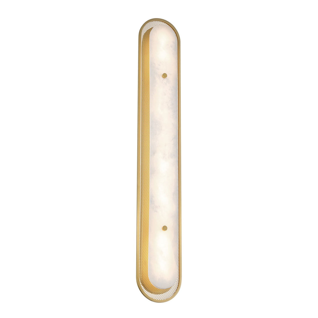 Vance LED Wall Sconce 38", Brass and Alabaster
