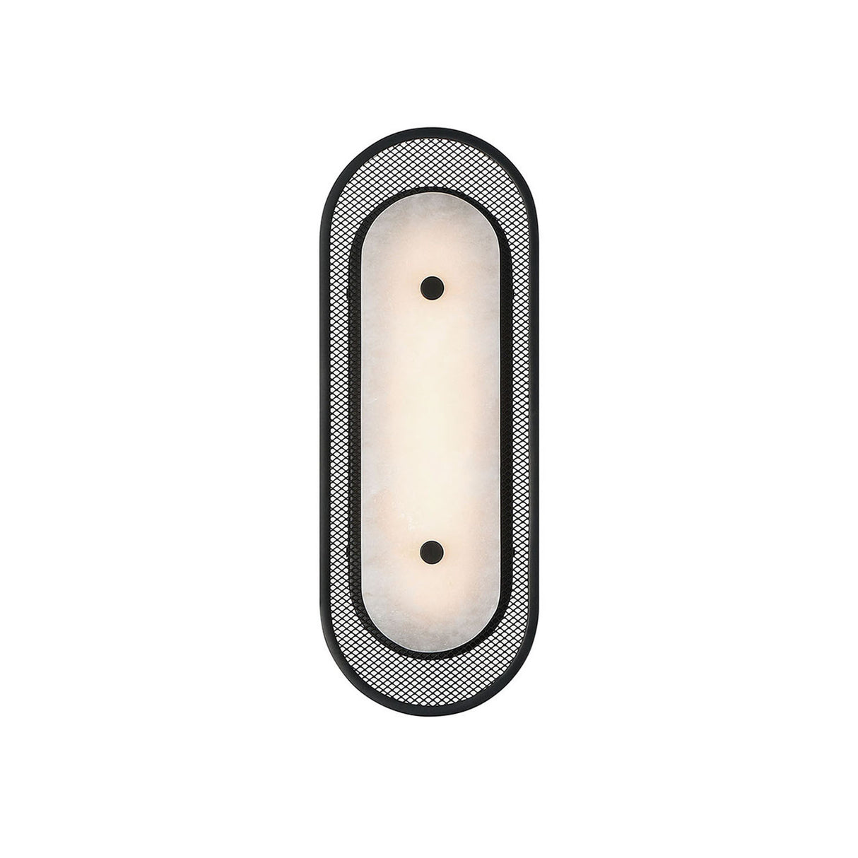 Vance LED Wall Sconce 16", Matte Black and Alabaster