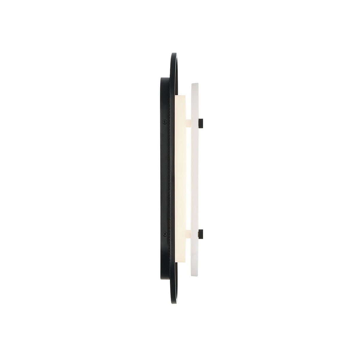 Vance LED Wall Sconce 16", Matte Black and Alabaster