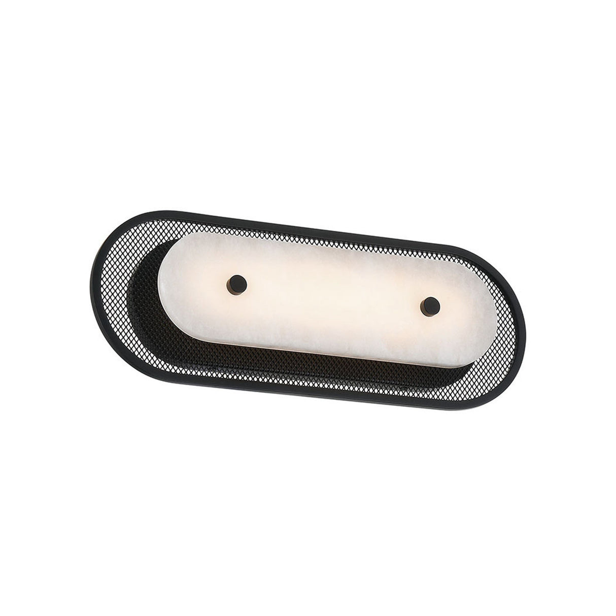 Vance LED Wall Sconce 16", Matte Black and Alabaster