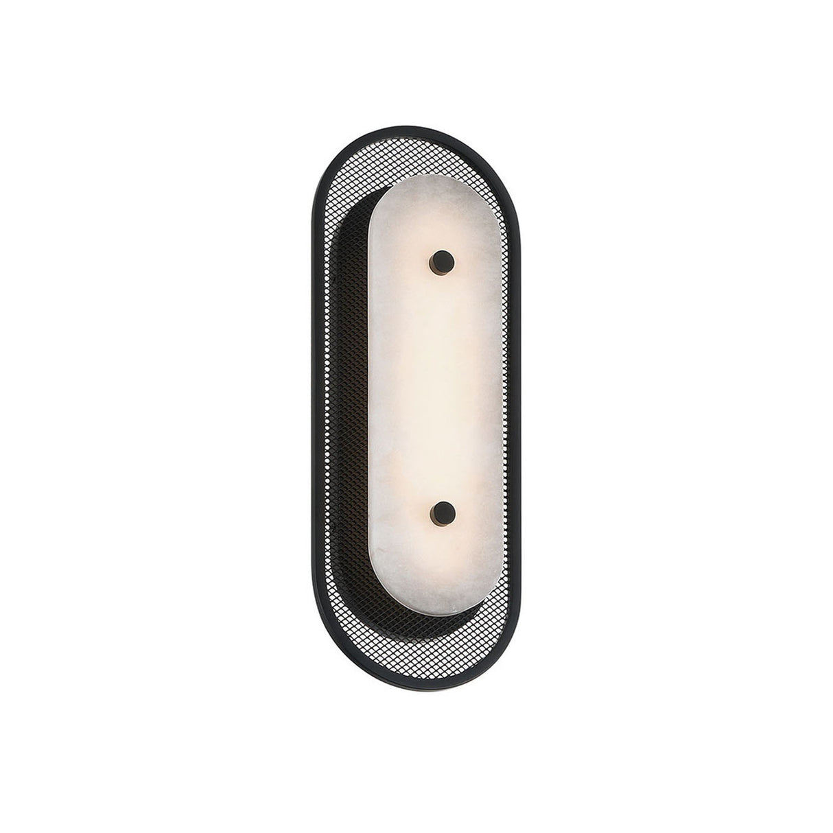 Vance LED Wall Sconce 16", Matte Black and Alabaster