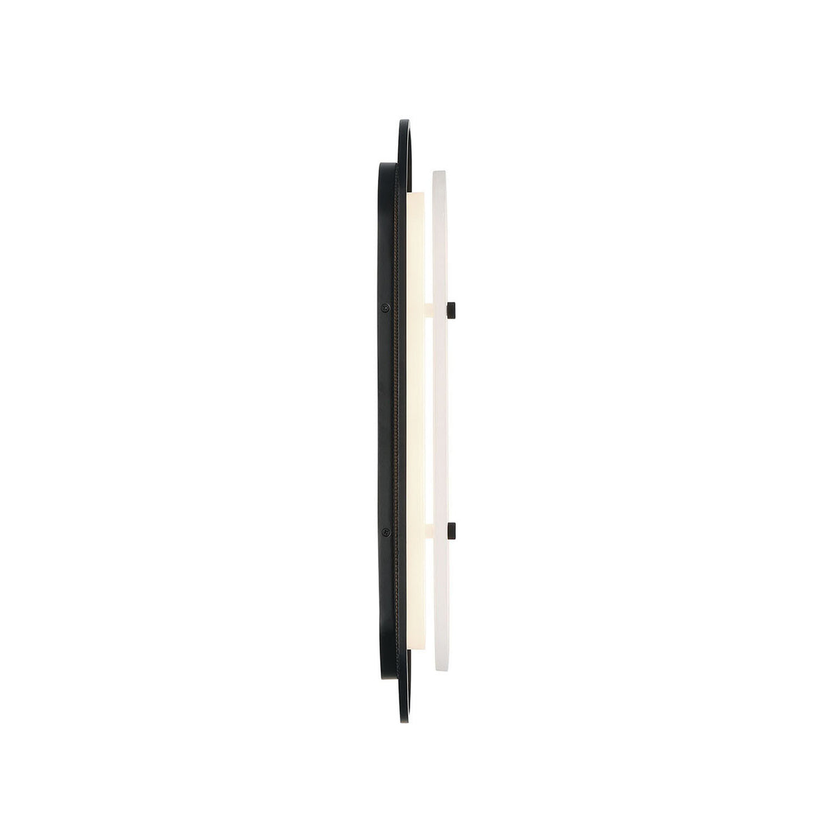 Vance LED Wall Sconce 22", Matte Black and Alabaster