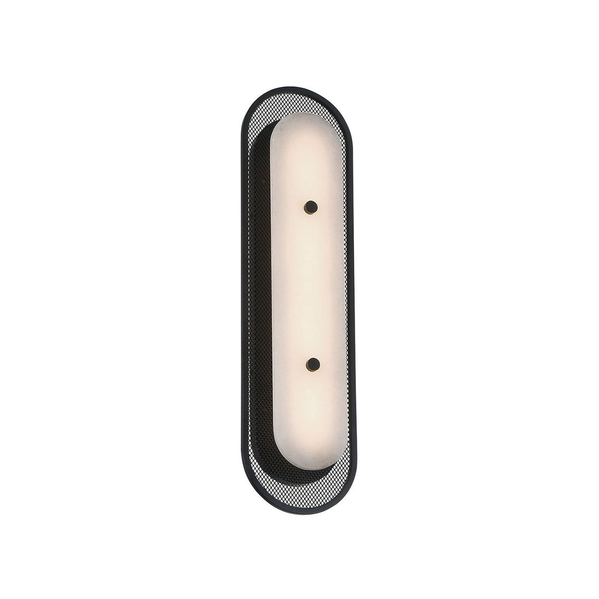 Vance LED Wall Sconce 22", Matte Black and Alabaster