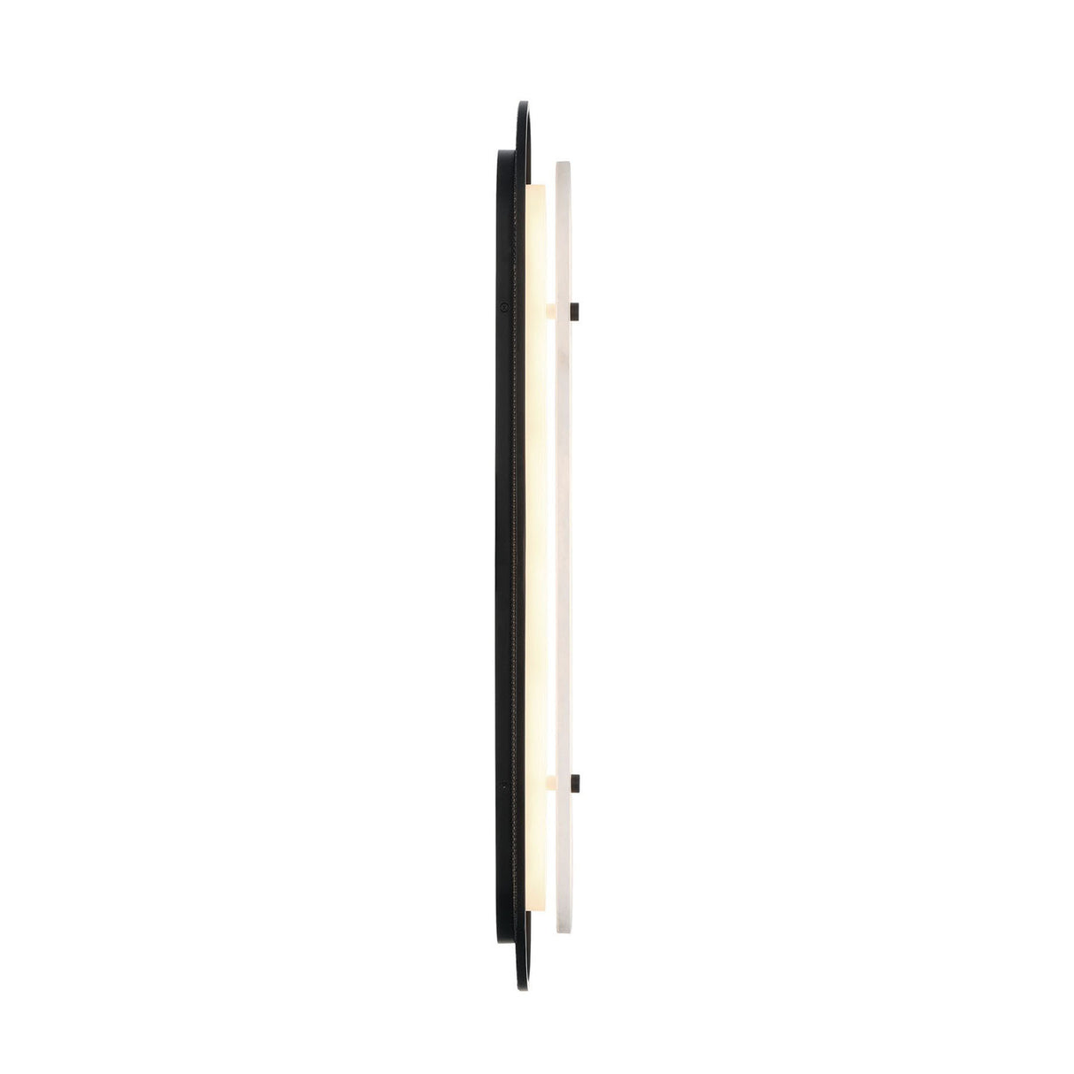 Vance LED Wall Sconce 30", Matte Black and Alabaster