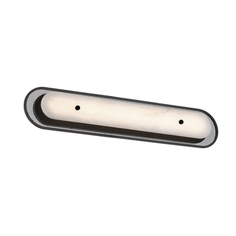 Vance LED Wall Sconce 30", Matte Black and Alabaster