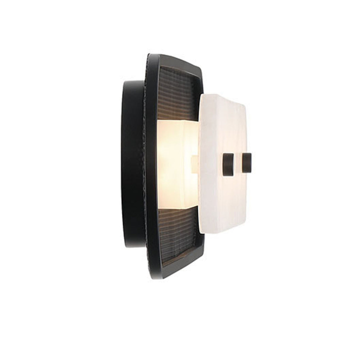 Vance LED Wall Sconce 30", Matte Black and Alabaster