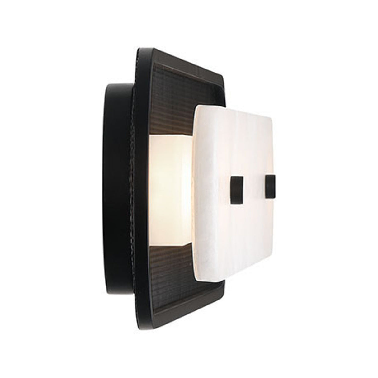 Vance LED Wall Sconce 38", Matte Black and Alabaster
